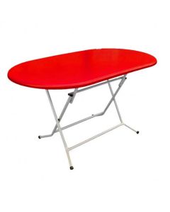 Table SOTUFAB Pliante Ovale 120x65 Werzalit - Rouge