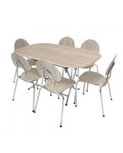 Table SOTUFAB Pliante Ovale 146x94 PVC - Blanc