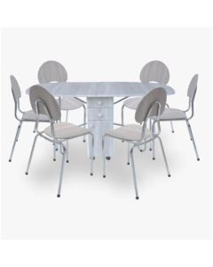 Pack SOTUFAB Salle A Manger Rabattable A Tirroir+ 6 Chaises Familia