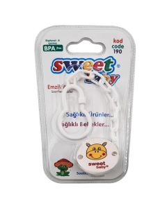 Chaine Attache Sucette SWEET BABY - Blanc