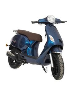 Scooter à Essence XTF Coccinelle 49cc Bleu Avec Chaise Marron