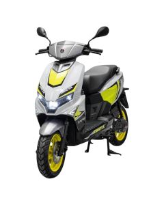 Scooter à essence ZIMOTA Tapo 49cc - Gris claire avec jaune