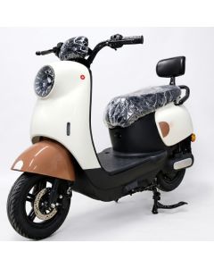 Scooter Électrique BLISBOND 1000W 60V 20Ah Blanc Marron