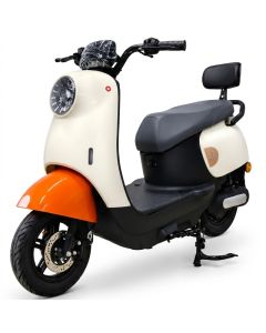 Scooter Électrique BLISBOND Lumi 1000W Blanc Orange