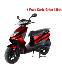 Scooter ZIMOTA SINUS 124cc - Rouge Bordeaux Brillant