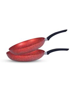 Set De 2 Poêles COOK'ART 32cm & 26cm - Rouge