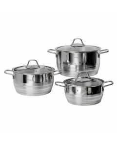 Set 3 Faitouts Inox VIVALDI 24-26-28 cm Tous Feux
