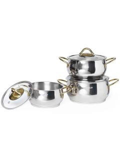 Set 3 Faitouts Inox VIVALDI UFO 16-18-20 cm Tous Feux