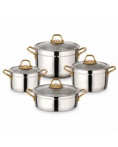 Set 4 Faitouts Inox VIVALDI 16-20-24-26 cm Tous Feux
