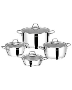 Set 4 Faitouts Inox VIVALDI 16-20-24 cm Tous Feux