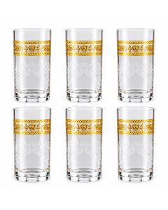 Set 6 Tasses à Thé en Verre Elmas Lina Transparent