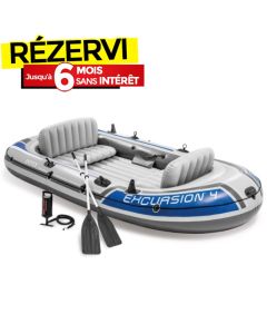 Set Bateau Gonflable INTEX Excursion Pour 4 Personnes