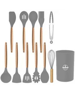 Set De 12 Pièces A Servir En Silicone - Gris