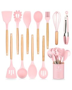 Set De 12 Pièces A Servir En Silicone - Rose