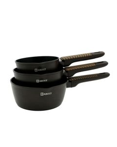 Set de 3 Casseroles Anti-Adhésives Baroly 14-16-18cm – Noir