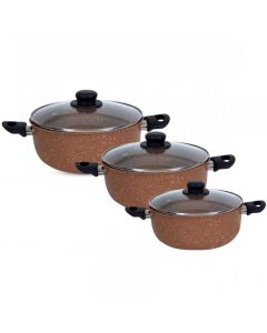 Set De 3 Faitouts El Gusto By COOK'ART 24cm,22cm&20cm - Bronze