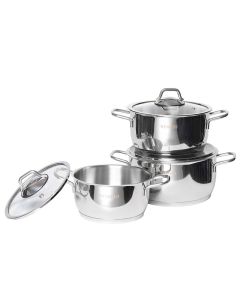 Set De 3 Faitouts VIVALDI Almina 18cm,20cm&22cm - Inox
