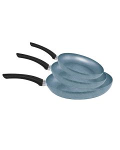 Set De 3 Poêles El Gusto By COOK'ART 22cm,24cm&26cm - Bleu