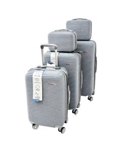 Set de 5 valises MILANO BAG avec 4 roues à 360° - Gris