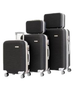 Set de 5 valises MILANO BAG avec 4 roues à 360° - Noir