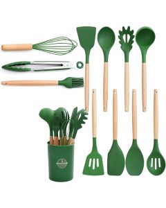 Set De 12 Pièces A Servir En Silicone - Vert
