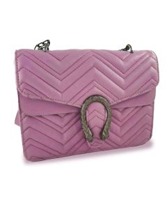 Sac Bandoulière MODALINE Silena avec Chaine - Gris & Violet