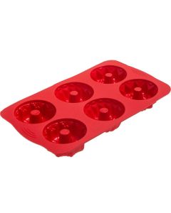 Moule Silicone SILICOLIFE Pour 6 Muffins - Rouge