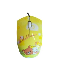 Souris Filaire Miki Mouse Kitty Spongbob - Jaune