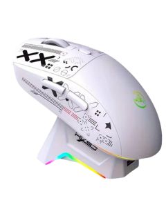 Souris Gamer HXSJ T90-PRO Blanche Tri-Mode 12000 DPI
