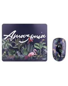 Souris Sans Fil et Tapis de Souris TNB AMAZONIA - Noir