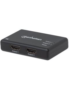 Splitter HDMI 2 Ports 4K MANHATTAN Répartiteur Vidéo Ultra HD Noir