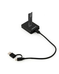 Station d'accueil GEMBIRD Pour disque SSD SATA et NVME M.2 - Noir