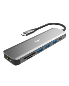 Station d'accueil SILICON POWER SP Boost SU20 USB-C 7 en 1 - Gris