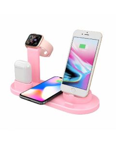 Chargeur Multi-Appareils 15W Sans Fil 6 en 1 - Pink