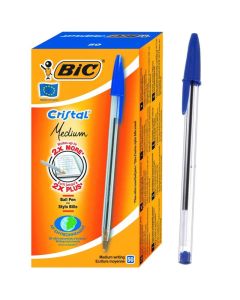 Pack de 50 Stylos BIC Cristal Medium - Bleu