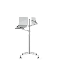 Support Écran DIGIPOS DP9L à DOUBLE BRAS - SILVER