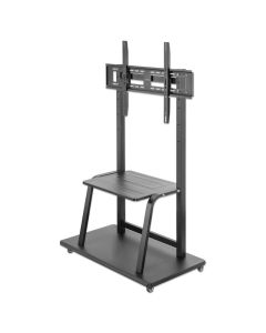 Support TV Mobile MANHATTAN 37"–100" Référence 462334 | Avec Étagères et Roulettes