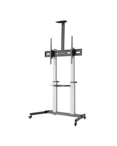 Support TV Mobile en Aluminium MANHATTAN 60"–100" avec Étagères – Modèle 462563