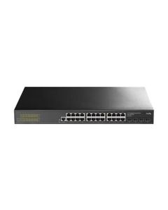 Switch CUDY Gigabit Géré en couche 2 avec 24 ports, équipé de 4 emplacements Gigabit SFP