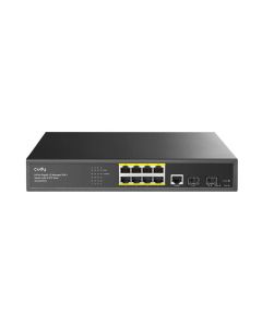 Switch CUDY Gigabit POE 8 Ports + équipé de 2 emplacements Gigabit SFP 120W 