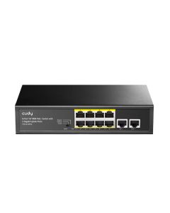 Switch CUDY POE +8 PORTES 10/100M Avec 2 portes de liaison Montante Gigabit