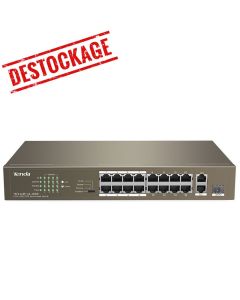 Switch de bureau TENDA TEF1118P-16-150W 16FE+2GE/1SFP avec PoE 16 ports