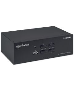 Switch MANHATTAN KVM HDMI à 4 ports pour deux écrans