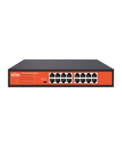 Switch WITEK 14 Ports RJ45 100/1000Mbps avec 2 Ports Uplink RJ45
