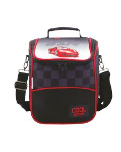 Sac à Goûter ISOTHERME COOL SCHOOL Cars Pour Garçon - Noir&Rouge