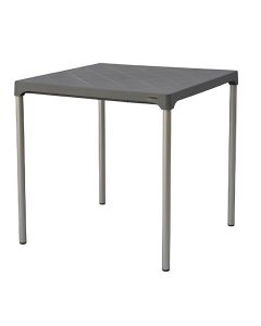 Table Carré Rosa avec Socle Aluminium - Gris