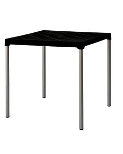 Table Carré Rosa avec Socle Aluminium - Noir