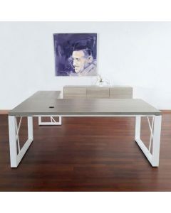Table De Bureau Feragone En MDF - Pin Blanchi