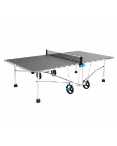 Table Ping Pong Extérieure PPT 530.2 Gris Pliable en Mélamine et Acier