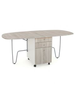 Table Pliante Ovale Sotufab 180x90 cm Chêne Brut